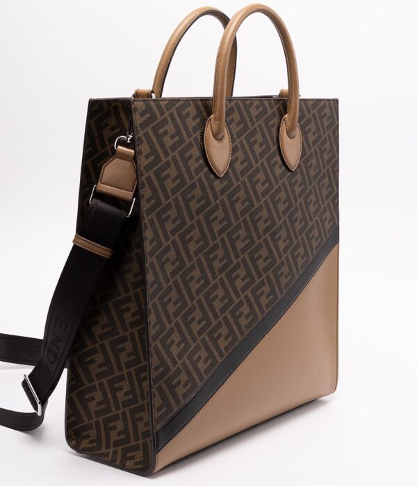 53b005e0 Fendi Vertical Tote Bag Brown Multi