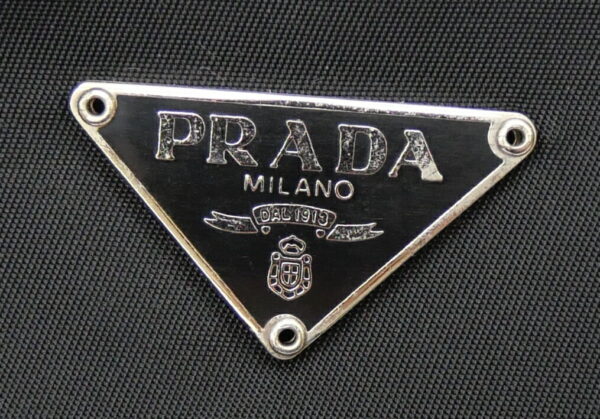 56913 5 Prada Accessory Pouch Triangle Logo Nylon Black