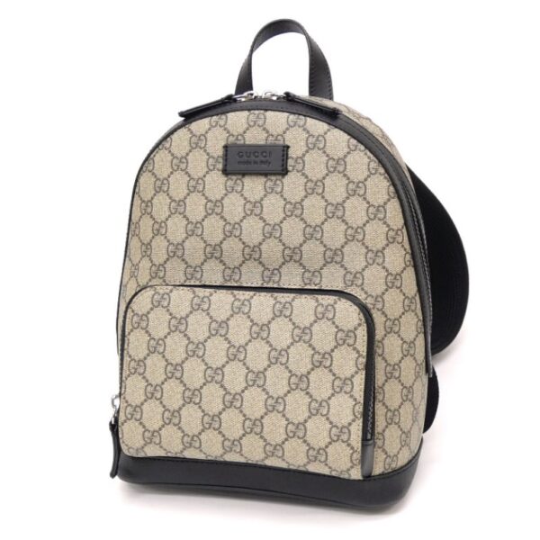 57089 1 Gucci Backpack GG Supreme Small Eden Beige Black