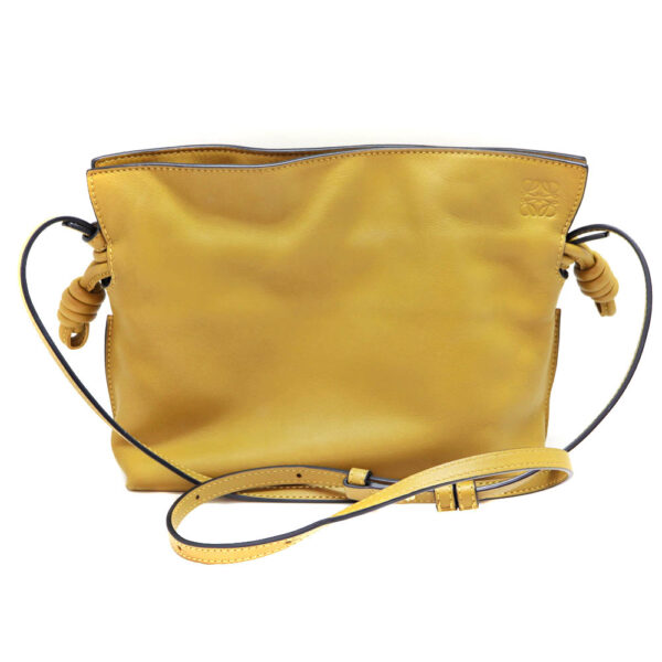 5722 1 Loewe Flamenco Clutch Mini Shoulder Bag Leather Yellow