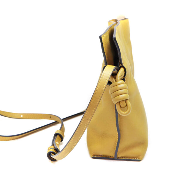 5722 3 Loewe Flamenco Clutch Mini Shoulder Bag Leather Yellow