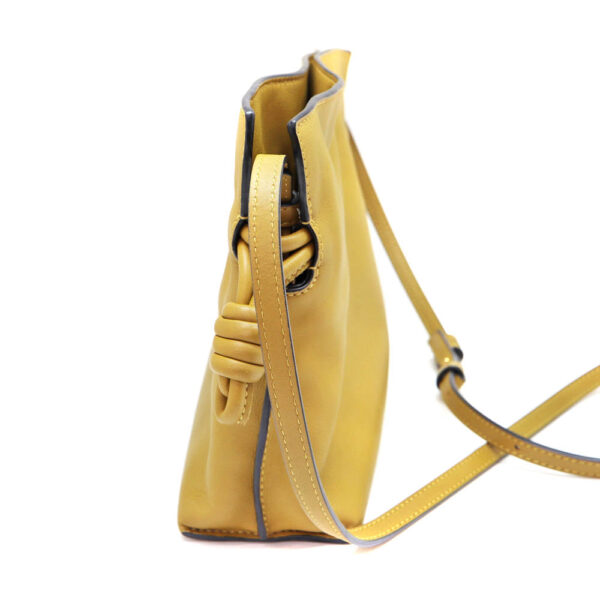 5722 4 Loewe Flamenco Clutch Mini Shoulder Bag Leather Yellow