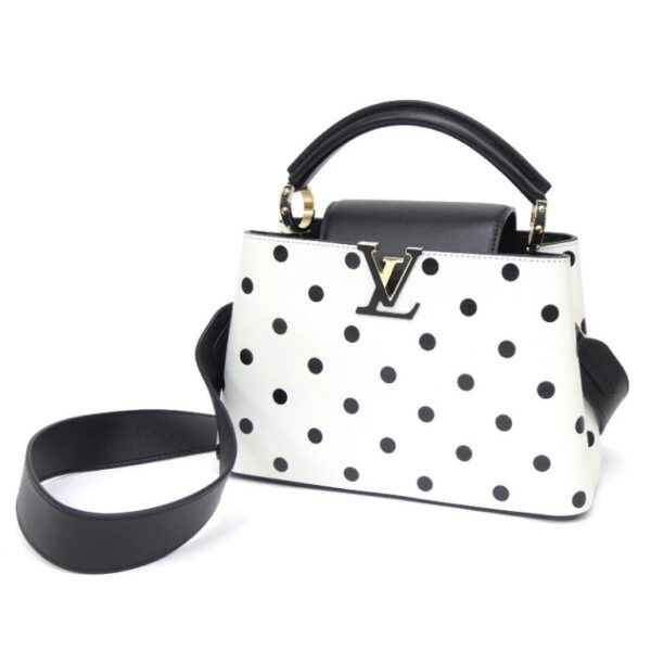 57267 1 Louis Vuitton Capucines BB 2WAY Dot Leather Shoulder Bag