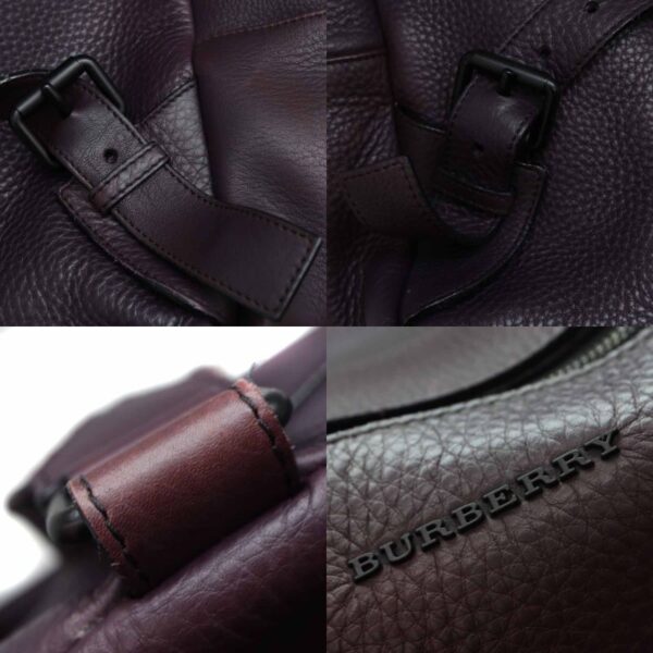 5924 11 Burberry Leather Backpack Purple