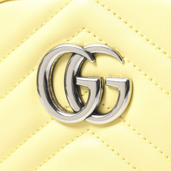 598597 dtdcp 741209 Gucci GG Marmont Leather Crossbody Bag Yellow