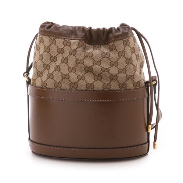 602118 1dbug 236304 Gucci Horsebit 1955 Leather Bucket Bag Beige