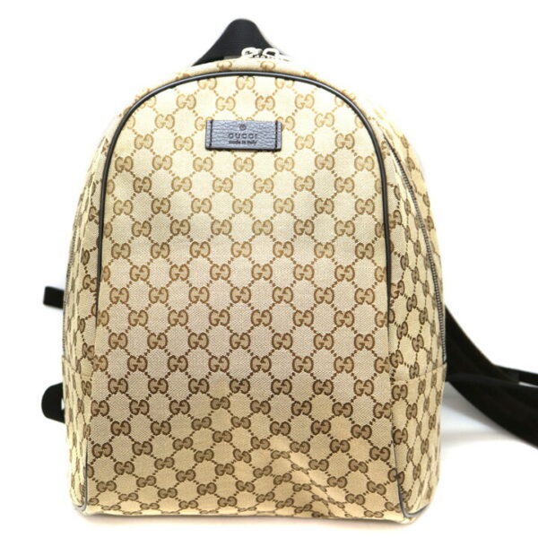 6216 1 Gucci Backpack Rucksack Canvas Beige Brown