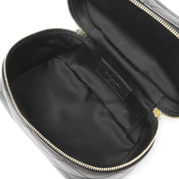 669560 1el01 100005 Saint Laurent Vanity Case Shoulder Bag Leather Black