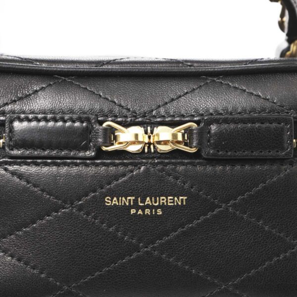 669560 1el01 100008 Saint Laurent Vanity Case Shoulder Bag Leather Black