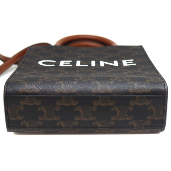 685 5 Celine Mini Vertical Cover Triomphe 2WAY Bag Brown