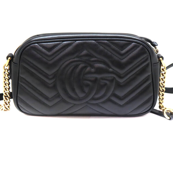 6915 2 Gucci GG Marmont Shoulder Bag Leather Black