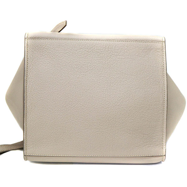 6969 5 Celine Big Small 2WAY Leather Bag Beige