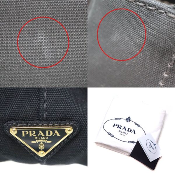 7099 11 Prada Kanapa Tote Bag Black Canvas