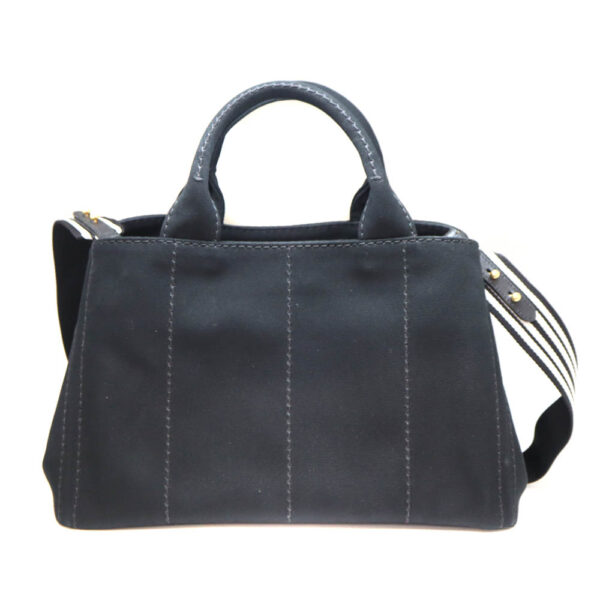 7099 2 Prada Kanapa Tote Bag Black Canvas