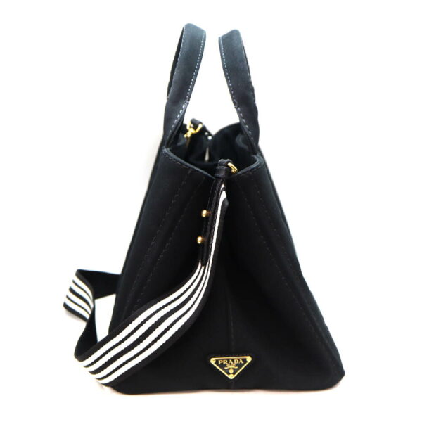 7099 3 Prada Kanapa Tote Bag Black Canvas