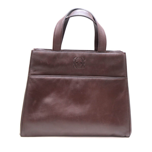 7112 1 Loewe Leather Handbag Brown