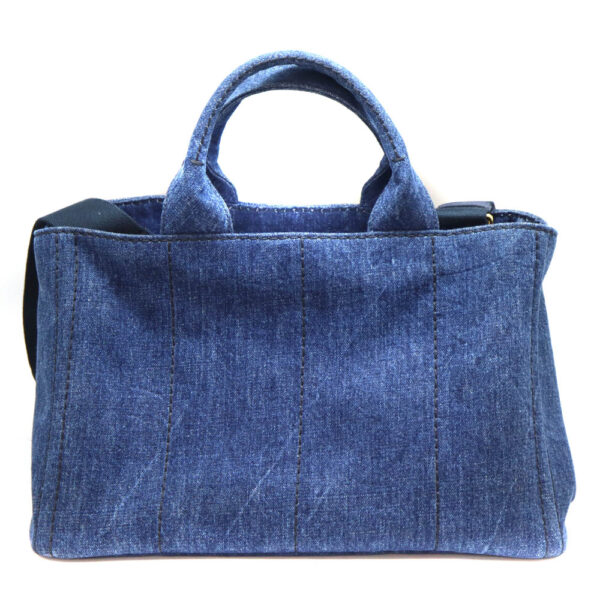 7149 2 Prada Kanapa Tote Bag Blue Denim