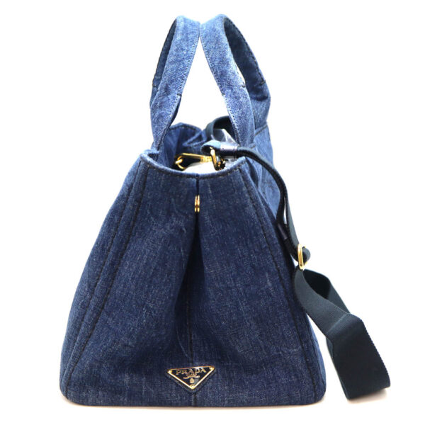 7149 3 Prada Kanapa Tote Bag Blue Denim