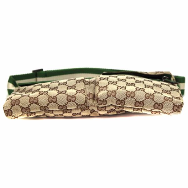 7230 5 Gucci Body Bag GG Canvas Leather Beige Green