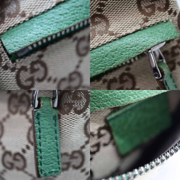 7230 8 Gucci Body Bag GG Canvas Leather Beige Green