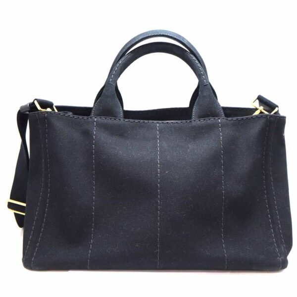 7281 2 Prada Kanapa Tote Bag Black Canvas