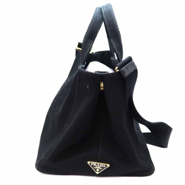 7281 4 Prada Kanapa Tote Bag Black Canvas