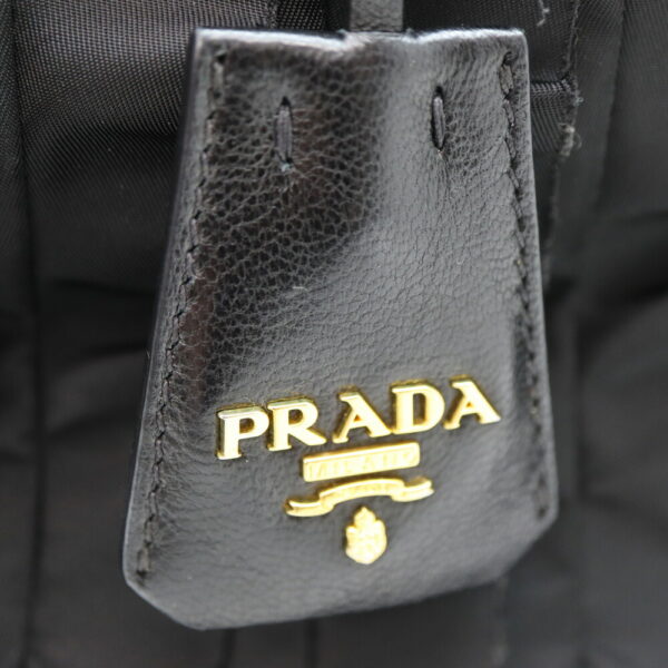 745 10 Prada Tote Bag Nylon Black