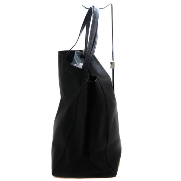 7463 3 Celine Horizontal Cover Leather Tote Bag Black