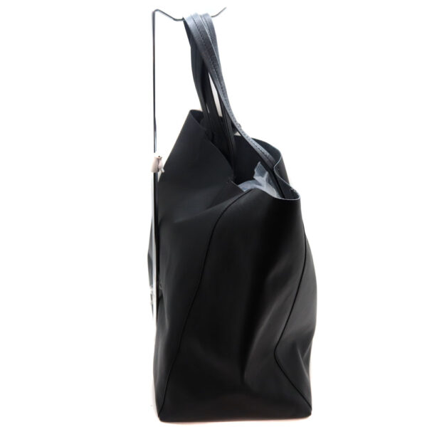 7463 4 Celine Horizontal Cover Leather Tote Bag Black