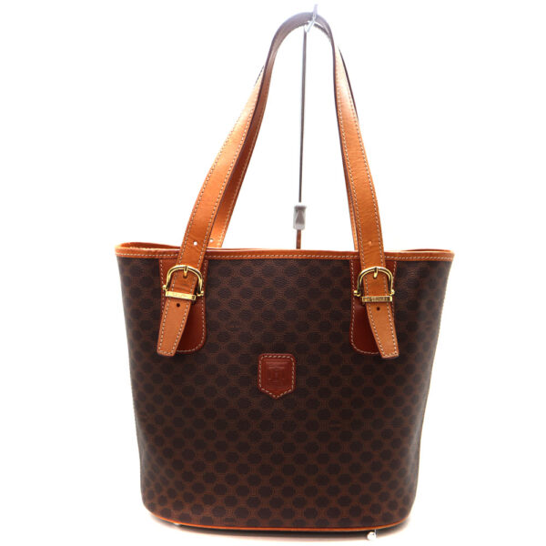 762 1 Celine Macadam Leather Handbag Brown