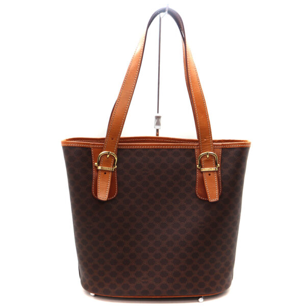 762 2 Celine Macadam Leather Handbag Brown