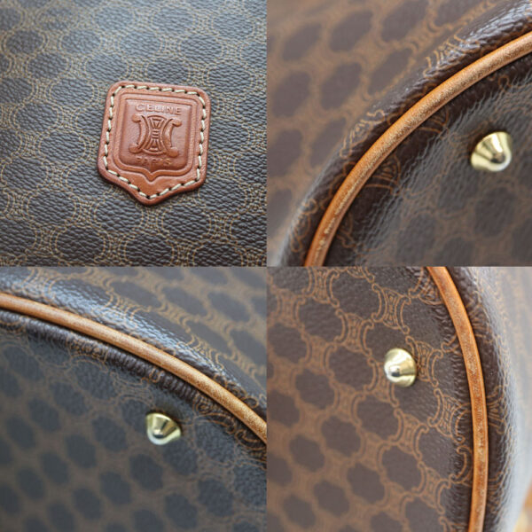 762 6 Celine Macadam Leather Handbag Brown