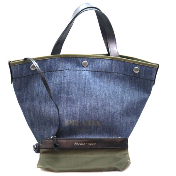 7621 1 Prada Denim Handbag Blue Denim