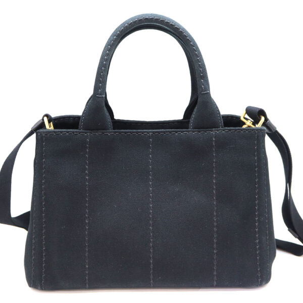 7765 2 Prada Kanapa Tote Bag Black Canvas