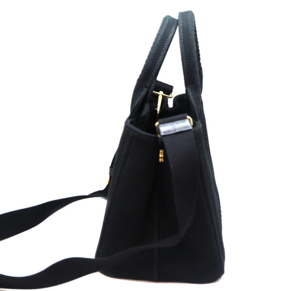 7765 3 Prada Kanapa Tote Bag Black Canvas