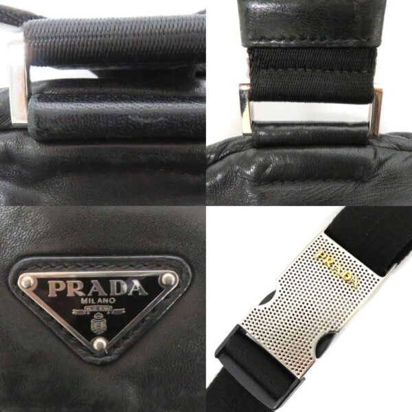 7853 10 Prada Shoulder Bag Black Leather