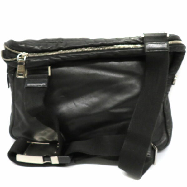 7853 2 Prada Shoulder Bag Black Leather