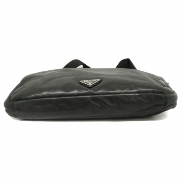 7853 5 Prada Shoulder Bag Black Leather