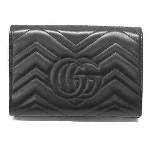 8 2 Gucci Chain Shoulder Bag Leather Black