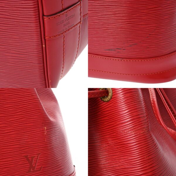 800000113324000 10 c Louis Vuitton Noe Epi Leather Shoulder Bag Red