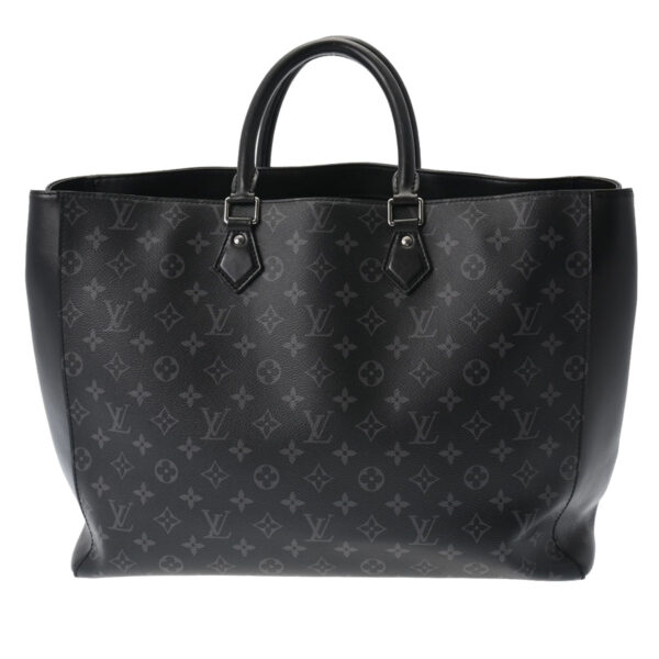 800000114900000 1 Louis Vuitton Grand Sac Monogram Eclipse Tote Bag Black