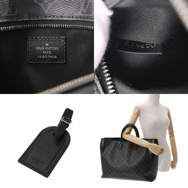 800000114900000 18 c Louis Vuitton Grand Sac Monogram Eclipse Tote Bag Black