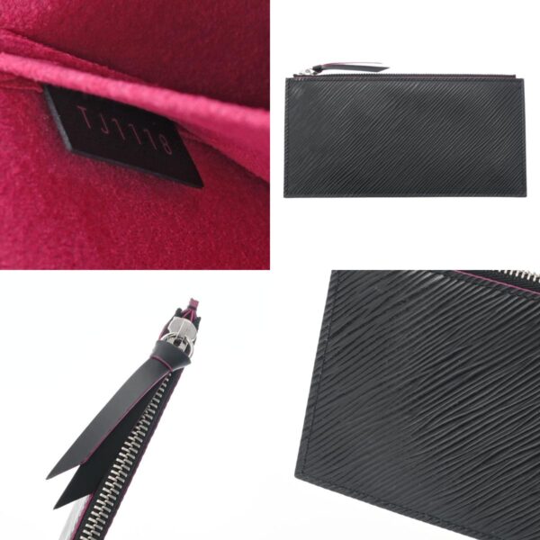 800000115328000 20 c Louis Vuitton Pochette Felicie Epi Leather Chain Wallet Noir Hot Pink