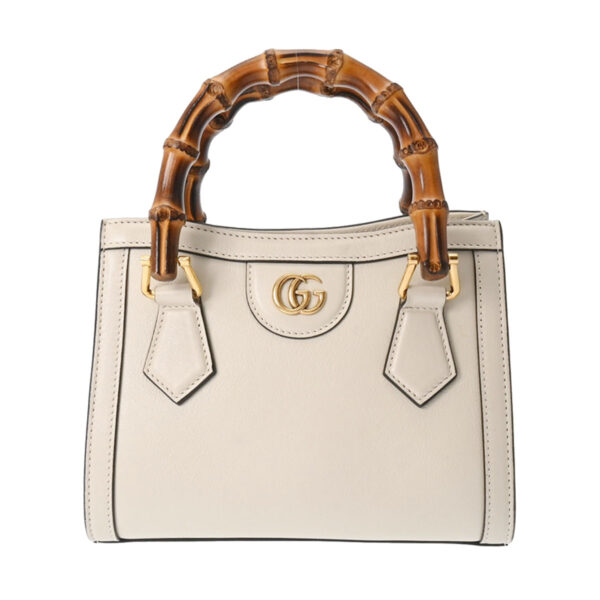 800000115470000 1 Gucci Diana Mini 2WAY Leather Handbag Off White