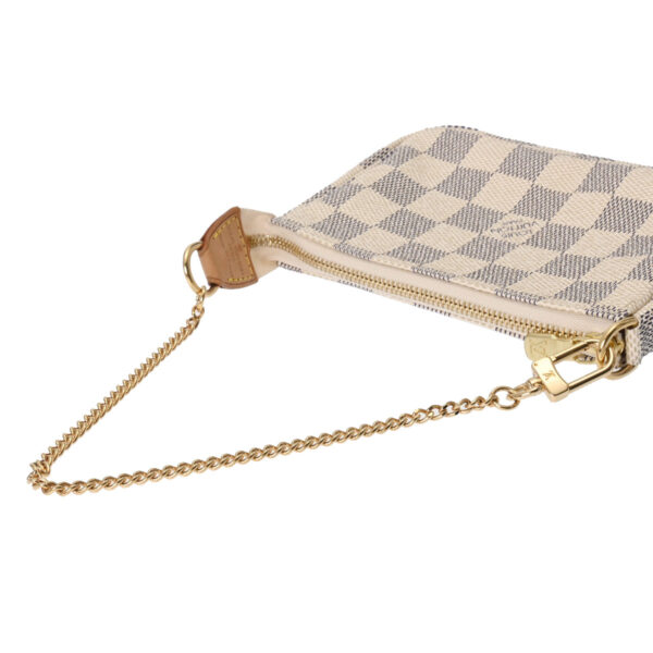 800000116092000 3 Louis Vuitton Mini Pochette Accessory Damier Azur Pouch White