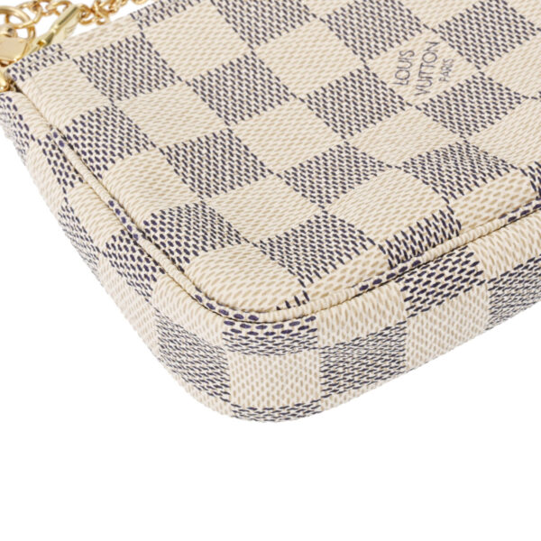 800000116092000 6 Louis Vuitton Mini Pochette Accessory Damier Azur Pouch White