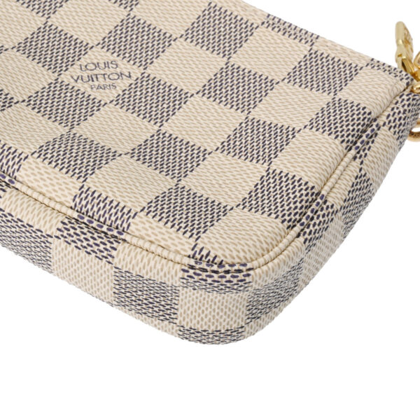 800000116092000 9 Louis Vuitton Mini Pochette Accessory Damier Azur Pouch White