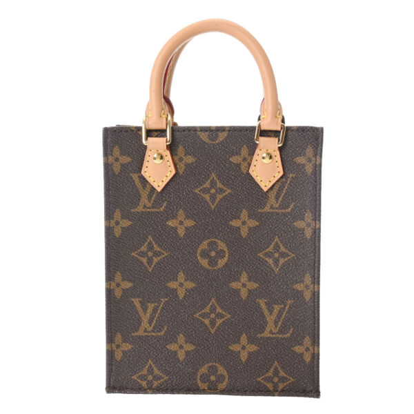 800000118382000 1 Louis Vuitton Petite Sac Plat 2WAY Monogram Handbag Brown