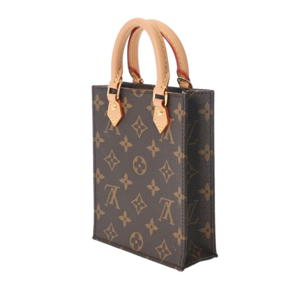 800000118382000 2 Louis Vuitton Petite Sac Plat 2WAY Monogram Handbag Brown