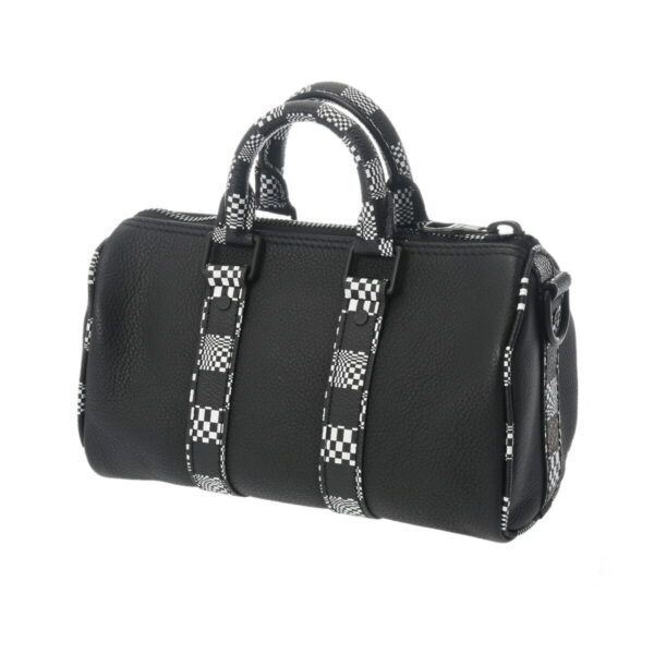 800000119540000 2 Louis Vuitton Distorted City Keepall XS 2WAY Leather Handbag Black